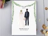 Wedding Invitations with Pictures Of Couple Personalised Couple Illustration Wedding Invitation by