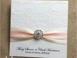 Wedding Invitations with Ribbon and Rhinestones Lace Wedding Invitations Free Shipping