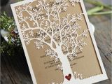 Wedding Invitations with Trees Laser Cut Tree Wedding Invitation Fall Wedding Invitation