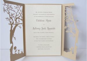 Wedding Invitations with Trees Tree Laser Cut Wedding Invitation