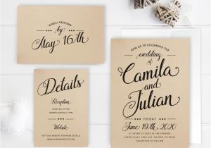 Wedding Invite Packages Cheap Wedding Invitation Packages Kraft Wedding Invitation
