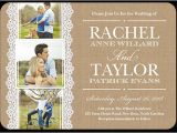 Wedding Invites with Pictures Burlap and Lace 5×7 Wedding Invitations Shutterfly