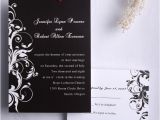 Wedding Invites with Pictures Classic Black and White Damask Wedding Invitations Ewi023