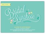 Wedding Lunch Invitation Wording Delicate Floral Bridal Luncheon Invitations Paperstyle