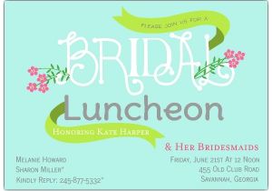 Wedding Lunch Invitation Wording Floral Bridal Luncheon Invitations Paperstyle