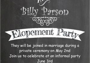 Wedding Party Invitations after Getting Married after the Wedding Party Invitations or Elopement Party