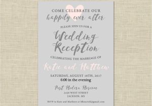 Wedding Party Invitations after Getting Married Printable Wedding Reception Invitation Celebration after