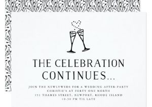 Wedding Party Invitations after Getting Married Wedding after Party Invitation Insert Card Zazzle Com