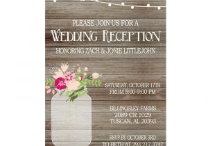 Wedding Reception Invitation Examples Rustic Wedding Reception Invitation with Lights Mason Jar