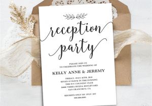 Wedding Reception Invitation Examples Wedding Reception Invitation Printable Reception Party Card