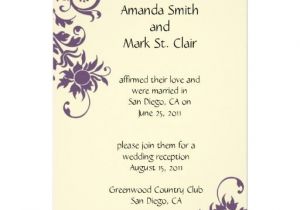 Wedding Reception Invitation Wording Already Married Wedding Invitation Wording Wedding Invitation Wording