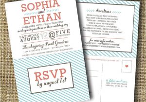 Wedding Reception Invitations with Rsvp Cards Modern Wedding Invitation with Perforated Rsvp Card