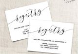 Wedding Registry Cards for Invitations Printable Wedding Registry Card Wedding Info Card Template