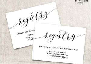 Wedding Registry Cards for Invitations Printable Wedding Registry Card Wedding Info Card Template