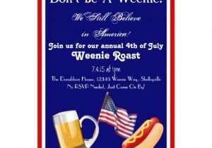 Weenie Roast Birthday Invitations 4th Of July Weenie Roast Invitations Zazzle