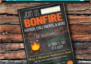 Weenie Roast Birthday Invitations Any Color Fall Yall Bonfire Chalkboard Hayride Weenie Roast
