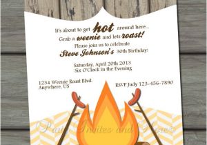 Weenie Roast Birthday Invitations Items Similar to Weenie Roast Adult Birthday Party