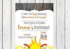 Weenie Roast Birthday Invitations Weenie Roast Personalized Birthday Invitation by