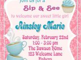 Welcome Baby Girl Party Invitations 17 Best Images About Sip See Sprinkle On Pinterest