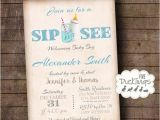 Welcome Baby Party Invitations Sip and See Invitation Welcome Baby Party Invite Baby Boy