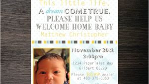 Welcome Home Baby Shower Invitations Wel E Home New Baby Shower Invitations by Papertalescustom