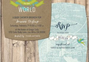 Welcome to the World Baby Shower Invitations Baby Shower Invitation Wel E to the World by Sassyinkstudio