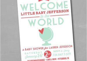 Welcome to the World Baby Shower Invitations Wel E to the World Diy Printable Baby Shower by