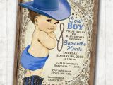Western Baby Boy Shower Invitations Cowboy Baby Shower Invitation for Boy Vintage Cowboy