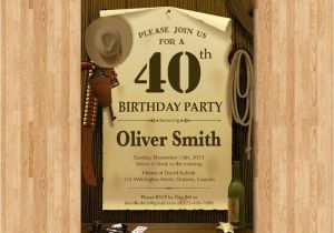 Western Birthday Invitations for Adults 40th Western Birthday Invitation 30th 40th 50th 60th 70th