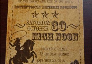 Western Birthday Invitations for Adults Western Party Invitations