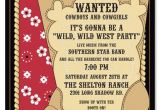 Western Party Invitation Template Cowboy Invitations Template Best Template Collection