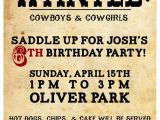 Western Party Invitation Template Items Similar to Cowboy Western Birthday Invitation