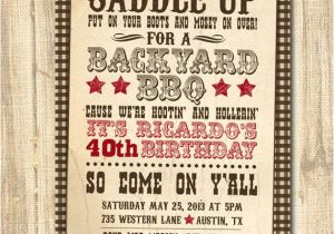 Western Party Invitation Template Western themed Birthday Western Invitation Western theme
