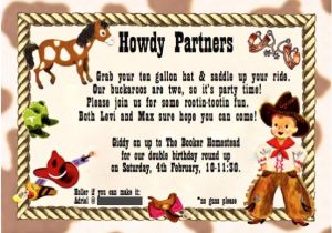 Western Party Invitation Wording Cowboy Birthday Invitation Ideas Bagvania Free Printable