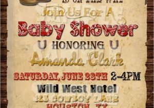 Western theme Baby Shower Invites Western Baby Shower Ideas Baby Ideas