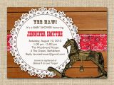Western theme Baby Shower Invites Western themed Baby Shower Invitation by Fancyshmancynotes