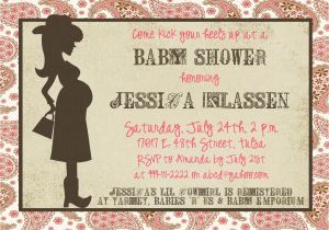 Western themed Baby Shower Invitations Western Mama 5×7 Baby Shower Invitation