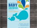 Whale themed Baby Shower Invitations Whale Baby Shower Invitation Printable Boy Baby Shower