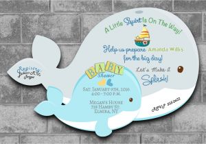 Whale themed Baby Shower Invitations Whale Baby Shower Invitations Nautical Baby Shower Invitations