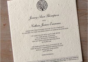 What Paper to Use for Wedding Invitations Enchanted Tree Plantable Wedding Invitations Seed Paper