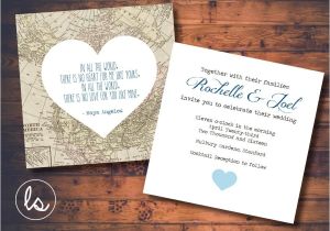 What to Include In Destination Wedding Invitations Diy Printable Vintage Map Map Wedding Invitation