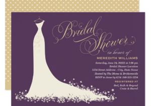What to Put On A Bridal Shower Invitation Bridal Shower Invitation Elegant Wedding Gown