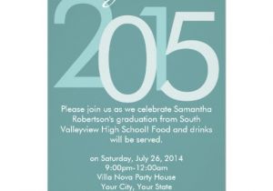 What to Say On Graduation Party Invitation 2015 Blue Typographic Graduation Party Invitation Zazzle