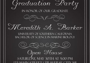 What to Say On Graduation Party Invitation Chalkboard Graduation Party Invitations Graduation