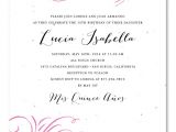 What to Write In A Quinceanera Invitation Quinceanera Invitation Wording Quinceanera Invitation