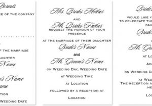 What to Write In A Wedding Invitation Wedding Invitation Wording What to Write Templates