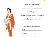 What to Write On A Graduation Party Invitation oriental theme Party