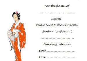 What to Write On A Graduation Party Invitation oriental theme Party