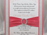 What to Write On Quinceanera Invitations Coral Peach Quinceanera Sweet Sixteen Invitation by