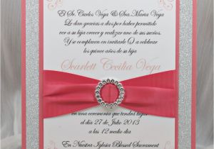What to Write On Quinceanera Invitations Coral Peach Quinceanera Sweet Sixteen Invitation by